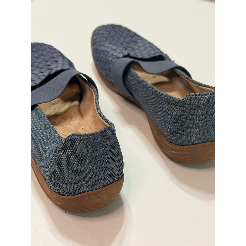 Naturalizer Famke Blue Woven Mary Jane Slip On Comfort Flats Shoes Womens 6.5M - Picture 3 of 6
